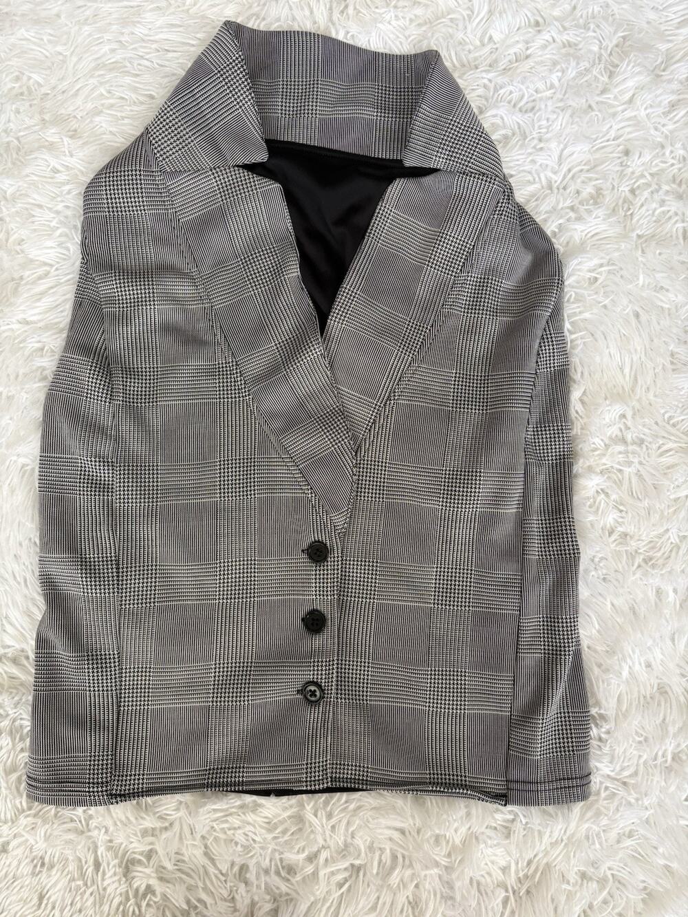Balera Glen Plaid Performance LC Sleeveless Vest Dance Top. Runs Big. Exc.cond
